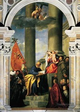 マドンナ ペーザロ ティツィアーノ ティツィアーノ Oil Paintings